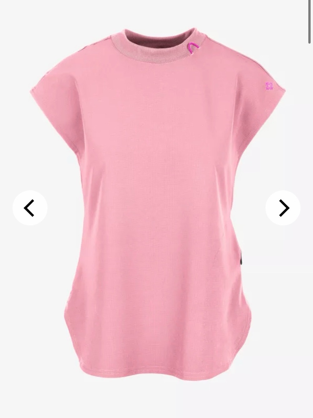 Med Couture Pink Cap-Sleeve scrub top